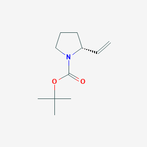 tert-Butyl (R)-2-vinylpyrrolidine-1-carboxylate chemical structure (CAS 340129-94-4)