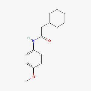 2-Cyclohexyl-N-(4-methoxyphenyl)acetamide chemical structure (CAS 340221-20-7)