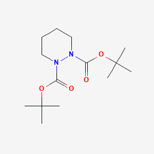 Di-tert-butyl tetrahydropyridazine-1,2-dicarboxylate chemical structure (CAS 340256-13-5)
