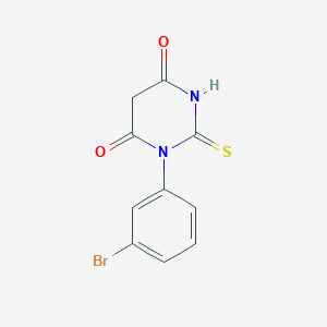 1-(3-Bromophenyl)-2-thioxodihydropyrimidine-4,6(1H,5H)-dione chemical structure (CAS 340311-03-7)