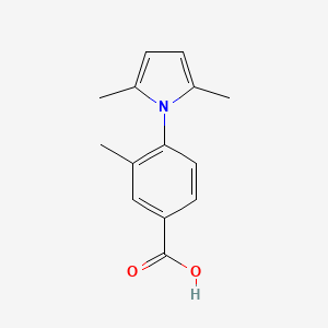 4-(2,5-Dimethyl-1H-pyrrol-1-yl)-3-methylbenzoic acid chemical structure (CAS 340312-91-6)
