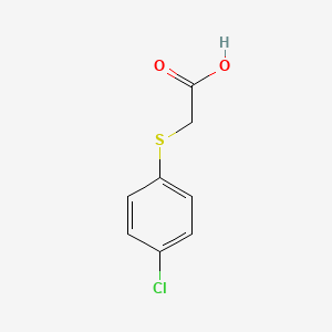 2-((4-Chlorophenyl)thio)acetic acid chemical structure (CAS 3405-88-7)