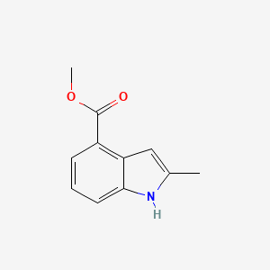 Methyl 2-methyl-1H-indole-4-carboxylate chemical structure (CAS 34058-51-0)