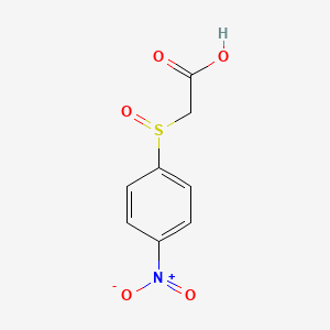2-((4-Nitrophenyl)sulfinyl)acetic acid chemical structure (CAS 3406-71-1)