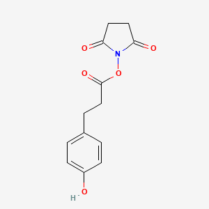 2,5-Dioxopyrrolidin-1-yl 3-(4-hydroxyphenyl)propanoate chemical structure (CAS 34071-95-9)
