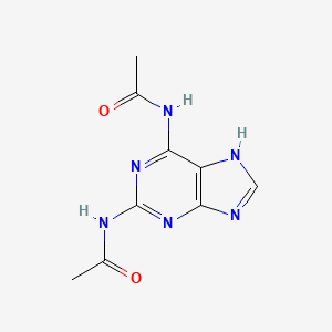 N,N'-(1H-Purine-2,6-diyl)diacetamide chemical structure (CAS 34097-37-5)