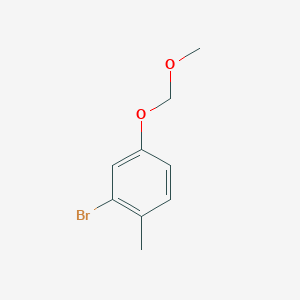 2-Bromo-4-(methoxymethoxy)-1-methylbenzene chemical structure (CAS 341006-17-5)
