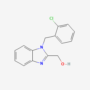 (1-(2-Chlorobenzyl)-1H-benzo[d]imidazol-2-yl)methanol chemical structure (CAS 341021-39-4)
