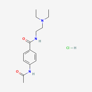 4-Acetamido-N-(2-(diethylamino)ethyl)benzamide hydrochloride chemical structure (CAS 34118-92-8)