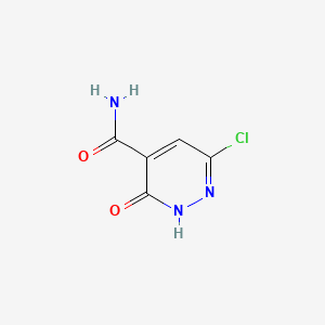 6-Chloro-3-hydroxypyridazine-4-carboxamide chemical structure (CAS 34121-93-2)
