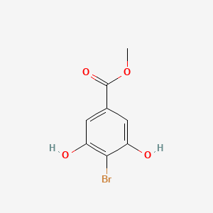 Methyl 4-bromo-3,5-dihydroxybenzoate chemical structure (CAS 34126-16-4)