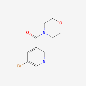 (5-Bromopyridin-3-yl)(morpholino)methanone chemical structure (CAS 342013-81-4)