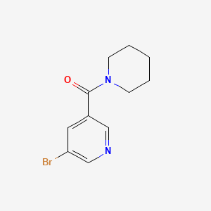 (5-Bromopyridin-3-yl)(piperidin-1-yl)methanone chemical structure (CAS 342013-82-5)