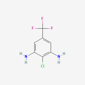 2-Chloro-5-(trifluoromethyl)benzene-1,3-diamine chemical structure (CAS 34207-44-8)