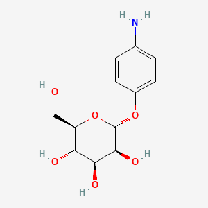 (2R,3S,4S,5S,6R)-2-(4-Aminophenoxy)-6-(hydroxymethyl)tetrahydro-2H-pyran-3,4,5-triol chemical structure (CAS 34213-86-0)