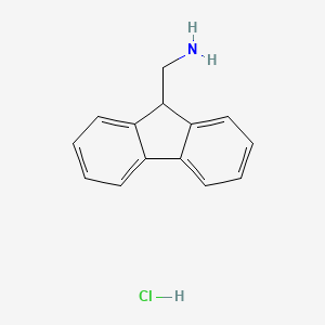 (9H-Fluoren-9-yl)methanamine hydrochloride chemical structure (CAS 34221-61-9)
