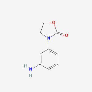 3-(3-Aminophenyl)oxazolidin-2-one chemical structure (CAS 34232-43-4)