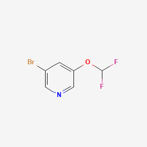3-Bromo-5-(difluoromethoxy)pyridine chemical structure (CAS 342602-27-1)