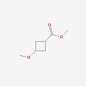 Methyl 3-methoxycyclobutanecarboxylate chemical structure (CAS 342616-69-7)