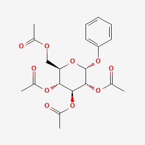 (2R,3R,4S,5R,6R)-2-(Acetoxymethyl)-6-phenoxytetrahydro-2H-pyran-3,4,5-triyl triacetate chemical structure (CAS 3427-45-0)