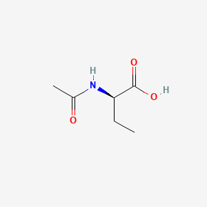 (R)-2-Acetamidobutanoic acid chemical structure (CAS 34271-27-7)