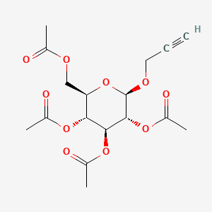 (2R,3R,4S,5R,6R)-2-(Acetoxymethyl)-6-(prop-2-yn-1-yloxy)tetrahydro-2H-pyran-3,4,5-triyl triacetate chemical structure (CAS 34272-02-1)