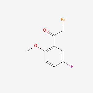 2-Bromo-1-(5-fluoro-2-methoxyphenyl)ethanone chemical structure (CAS 343-04-4)