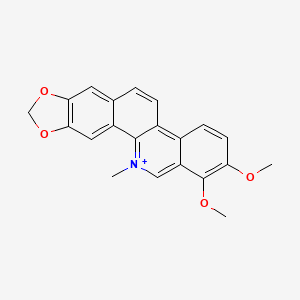 1,2-Dimethoxy-12-methyl-[1,3]dioxolo[4',5':4,5]benzo[1,2-c]phenanthridin-12-ium chemical structure (CAS 34316-15-9)