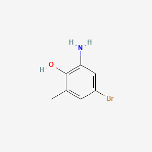 2-Amino-4-bromo-6-methylphenol chemical structure (CAS 343269-52-3)