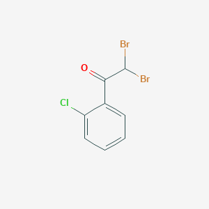 2,2-Dibromo-1-(2-chlorophenyl)ethanone chemical structure (CAS 34356-83-7)