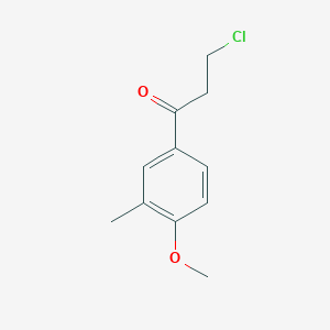 3-Chloro-1-(4-methoxy-3-methylphenyl)propan-1-one chemical structure (CAS 343773-04-6)