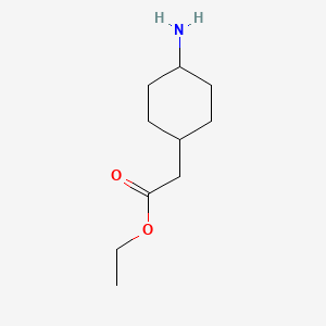 Ethyl 2-(4-aminocyclohexyl)acetate chemical structure (CAS 343775-23-5)