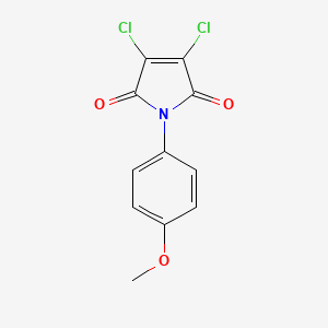 3,4-Dichloro-1-(4-methoxyphenyl)-1H-pyrrole-2,5-dione chemical structure (CAS 34379-53-8)