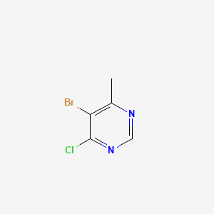 5-Bromo-4-chloro-6-methylpyrimidine chemical structure (CAS 3438-55-9)