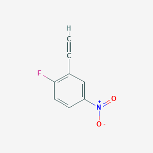 2-Ethynyl-1-fluoro-4-nitrobenzene chemical structure (CAS 343866-99-9)