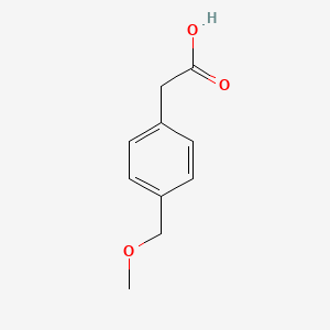 2-(4-(Methoxymethyl)phenyl)acetic acid chemical structure (CAS 343880-24-0)