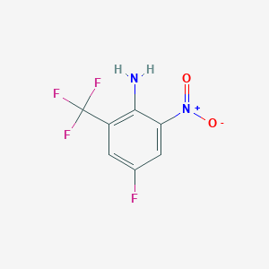 4-Fluoro-2-nitro-6-(trifluoromethyl)aniline chemical structure (CAS 344-29-6)