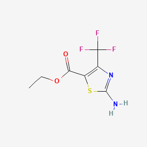 Ethyl 2-amino-4-(trifluoromethyl)thiazole-5-carboxylate chemical structure (CAS 344-72-9)