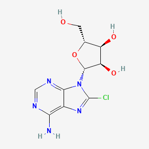 (2R,3R,4S,5R)-2-(6-Amino-8-chloro-9H-purin-9-yl)-5-(hydroxymethyl)tetrahydrofuran-3,4-diol chemical structure (CAS 34408-14-5)