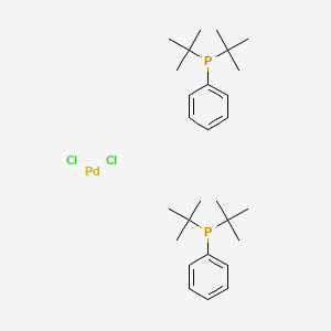 Dichlorobis(di-tert-butylphenylphosphinE)palladium(ii) chemical structure (CAS 34409-44-4)