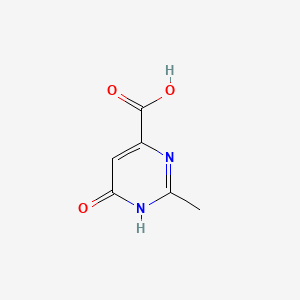 2-Methyl-6-oxo-1,6-dihydropyrimidine-4-carboxylic acid chemical structure (CAS 34415-10-6)