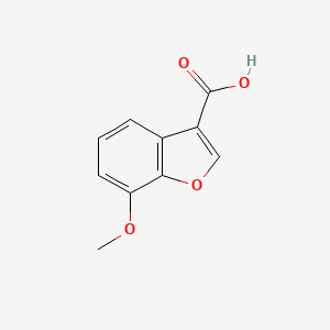 7-Methoxybenzofuran-3-carboxylic acid chemical structure (CAS 344287-58-7)