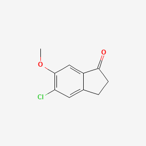 5-Chloro-6-methoxy-2,3-dihydro-1H-inden-1-one chemical structure (CAS 344305-70-0)