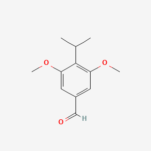 4-Isopropyl-3,5-dimethoxybenzaldehyde chemical structure (CAS 344396-19-6)