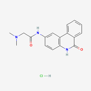 2-(Dimethylamino)-N-(6-oxo-5,6-dihydrophenanthridin-2-yl)acetamide hydrochloride chemical structure (CAS 344458-15-7)