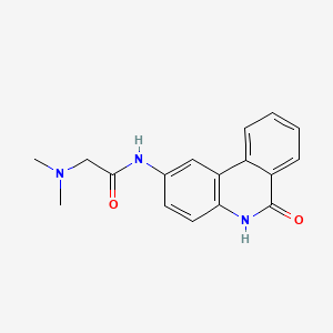 2-(Dimethylamino)-N-(6-oxo-5,6-dihydrophenanthridin-2-yl)acetamide chemical structure (CAS 344458-19-1)