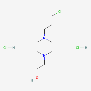 2-(4-(3-Chloropropyl)piperazin-1-yl)ethanol dihydrochloride chemical structure (CAS 3445-00-9)