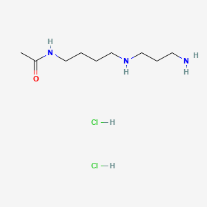 N-(4-((3-Aminopropyl)amino)butyl)acetamide dihydrochloride chemical structure (CAS 34450-15-2)