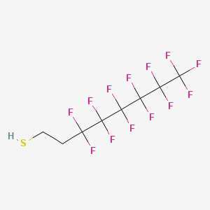 3,3,4,4,5,5,6,6,7,7,8,8,8-Tridecafluorooctane-1-thiol chemical structure (CAS 34451-26-8)