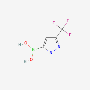 (1-Methyl-3-(trifluoromethyl)-1H-pyrazol-5-yl)boronic acid chemical structure (CAS 344591-91-9)
